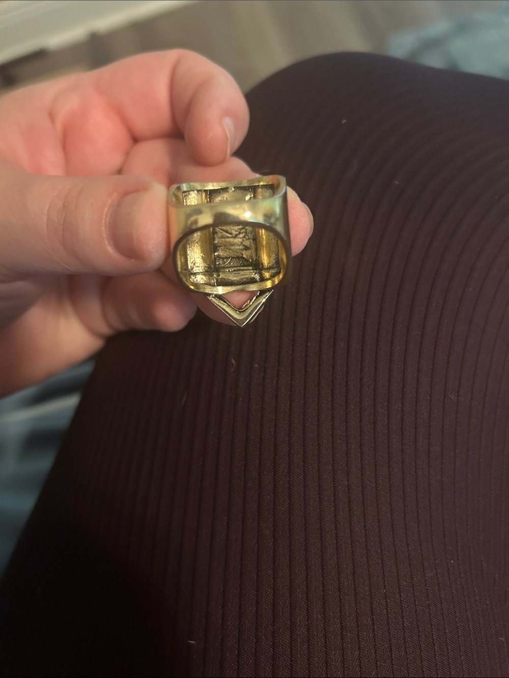 Gold Statement Ring with 'Let Them' Motif - Picture 2 of 4